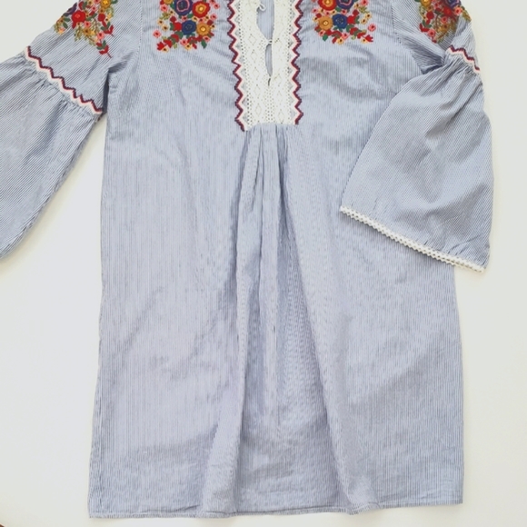 Philosophy Embroidered Dress With Bell Sleeves - Picture 3 of 12